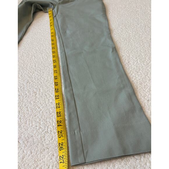 Chico's Pants Women's Ankle Sz 0 (US 4) Sage Straight Leg Cotton Blend Side Zip - Picture 3 of 8